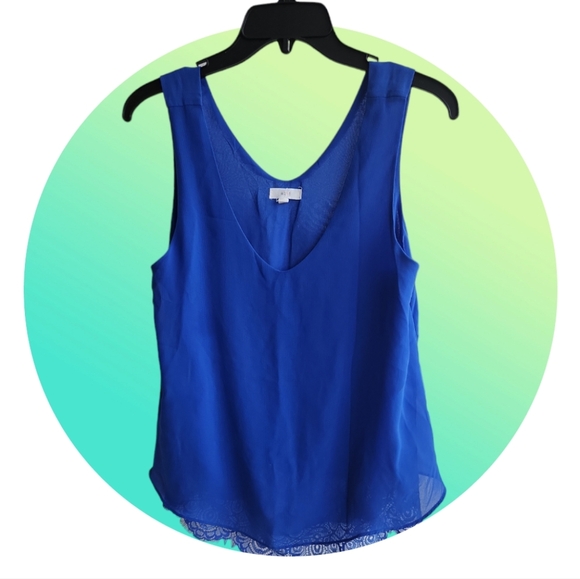 MINE Royal blue sleveless  top Sz M - Picture 1 of 13
